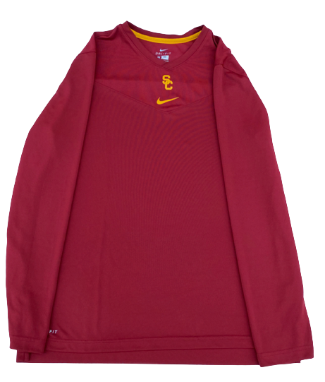 Erik Krommenhoek USC Football Team Issued Long Sleeve Pullover (Size XL)