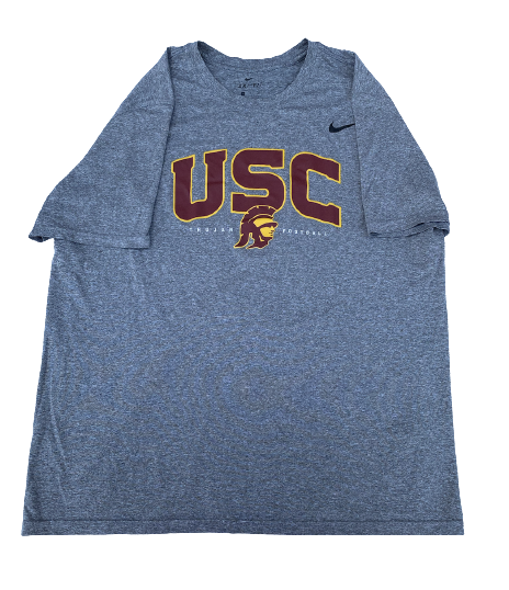 Erik Krommenhoek USC Football Team Exclusive Workout Shirt with Number on Back (Size XL)