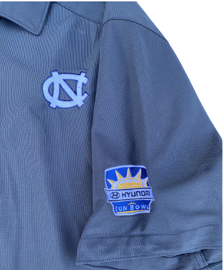 Jake Bargas North Carolina Football Team Exclusive Sun Bowl Travel Polo Shirt (Size XL)
