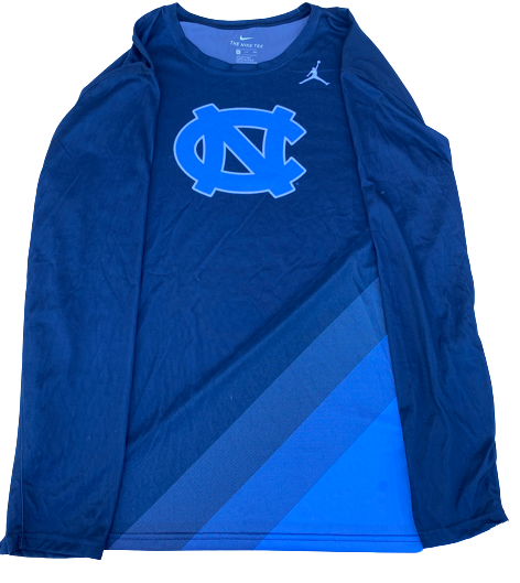 Jake Bargas North Carolina Football Team Issued Long Sleeve Workout Shirt (Size 2XL)