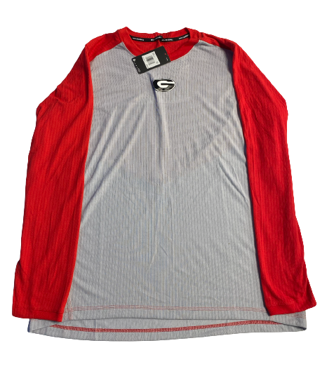 Garrett Blaylock Georgia Baseball Team Issued Long Sleeve Workout Shirt (Size 2XL)
