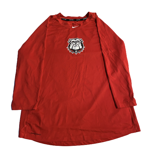 Garrett Blaylock Georgia Baseball Team Issued 3/4 Sleeve Workout Shirt (Size XL)