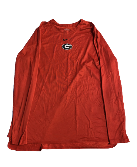 Garrett Blaylock Georgia Baseball Team Issued Long Sleeve Workout Shirt (Size XL)
