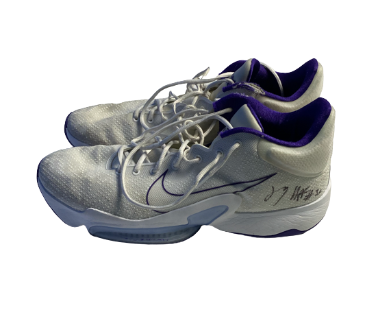 Jay Huff South Bay Lakers Signed Game Worn Shoes (Size 17)