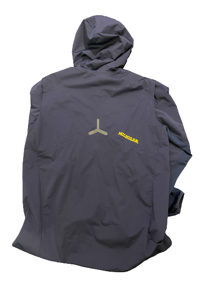 Michigan Wolverines Quarter-Zip Windbreaker Jacket (Size L)