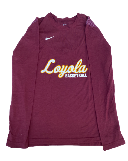 Lucas Williamson Loyola Basketball Team Exclusive Long Sleeve Warm-Up Shirt (Size L)