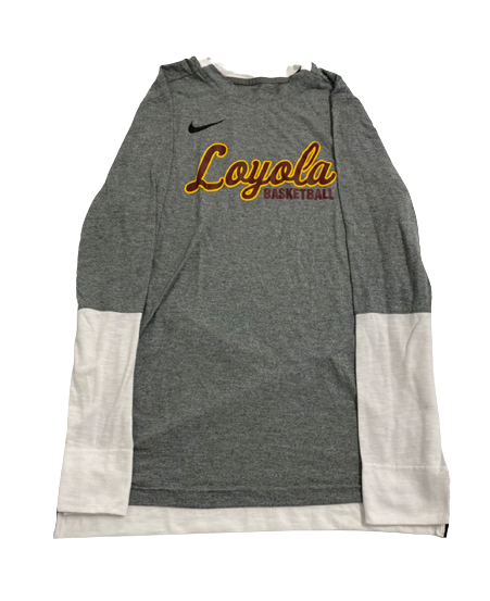 Lucas Williamson Loyola Basketball Team Issued Long Sleeve Workout Shirt (Size L)
