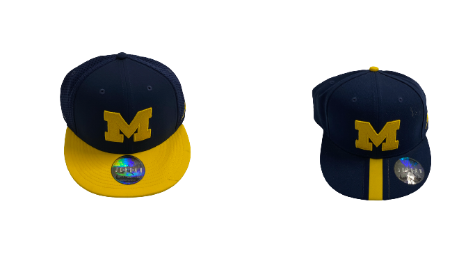 Will Hart Michigan Football Team Issued Set of (2) Hats