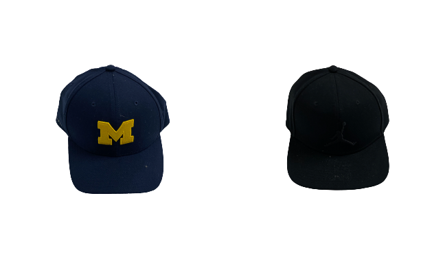 Will Hart Michigan Football Team Issued Set of (2) Hats