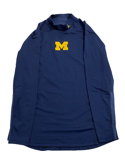 Will Hart Michigan Football Team Exclusive Long Sleeve Thermal Turtle Neck Shirt (Size L)