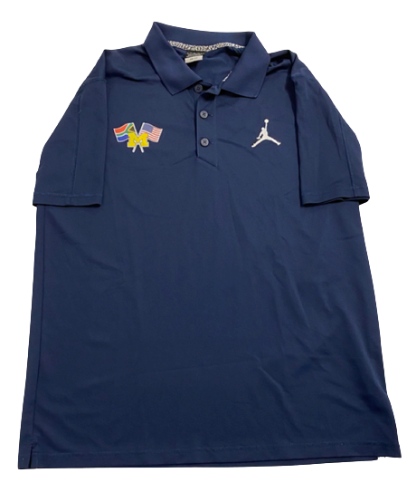 Will Hart Michigan Football Team Exclusive 2019 South Africa Trip Polo Shirt (Size L)