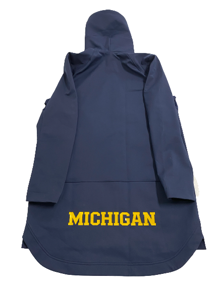 Will Hart Michigan Football Team Exclusive Long Trench Coat (Size L)