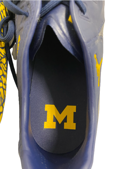 Will Hart Michigan Football Team Exclusive Signed Cleats (Size 13)