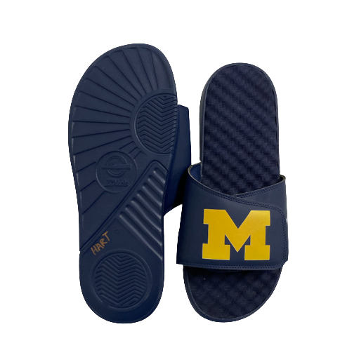 Will Hart Michigan Football Team Issued Slides with Number on Side (Size 13)