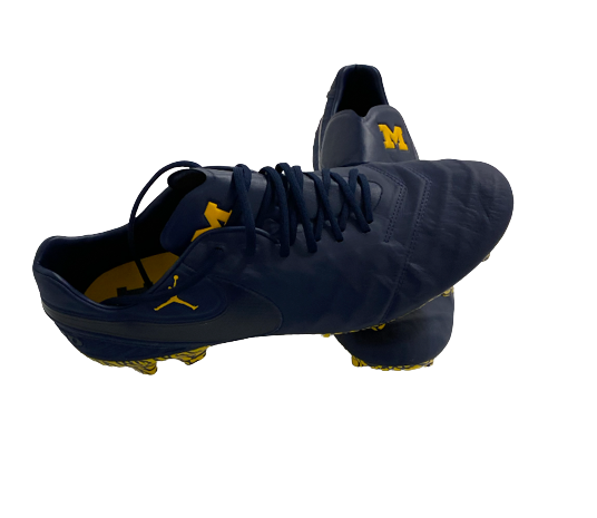 Will Hart Michigan Football Team Exclusive Cleats (Size 12.5)