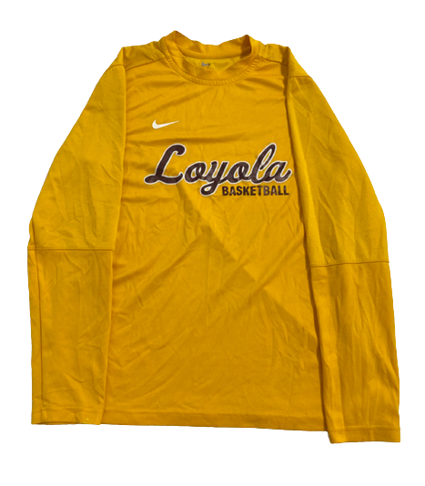 Sami Ismail Loyola Chicago Basketball Team Issued Long Sleeve Workout Shirt (Size M)