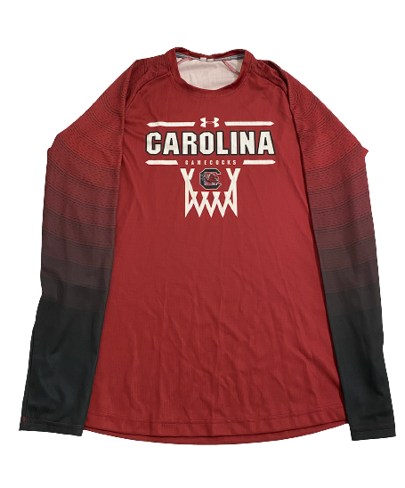 A.J. Wilson South Carolina Basketball Player Exclusive Long Sleeve Pre-Game Shooting Shirt (Size XL)