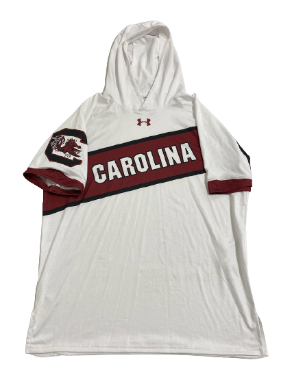 A.J. Wilson South Carolina Basketball Player Exclusive Pre-Game Warm-Up Short Sleeve Hoodie (Size L)