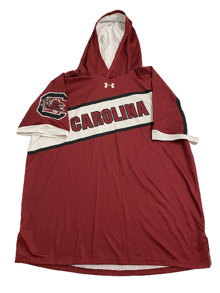 A.J. Wilson South Carolina Basketball Player Exclusive Pre-Game Warm-Up Short Sleeve Hoodie (Size XL)