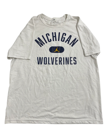 Naz Hillmon Michigan Basketball Team Issued Workout Shirt (Size L)