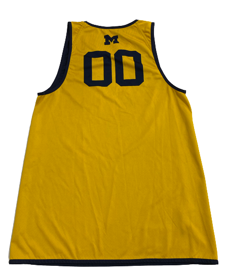 Naz Hillmon Michigan Basketball SIGNED PRACTICE WORN Reversible Jersey (Size Women&