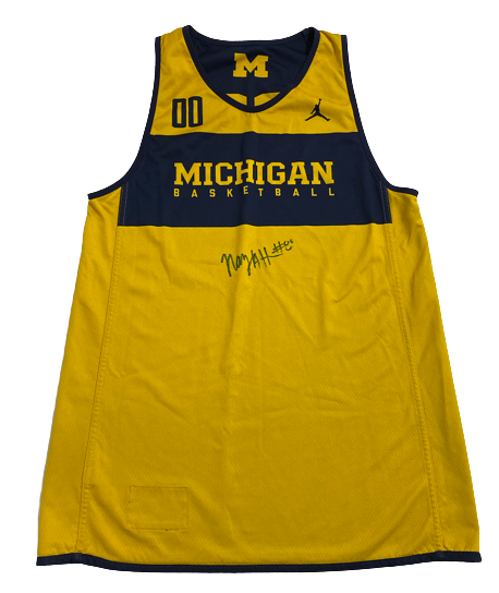 Naz Hillmon Michigan Basketball SIGNED PRACTICE WORN Reversible Jersey (Size Women&