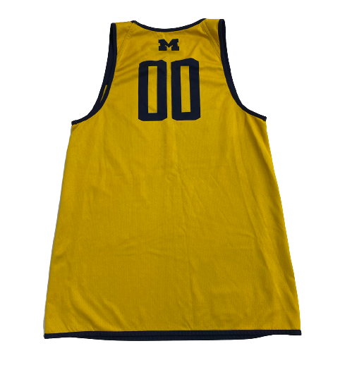 Naz Hillmon Michigan Basketball SIGNED PRACTICE WORN Reversible Jersey (Size Women&