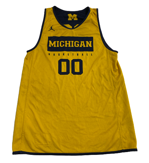 Naz Hillmon Michigan Basketball PRACTICE WORN Reversible Jersey (Size Women&