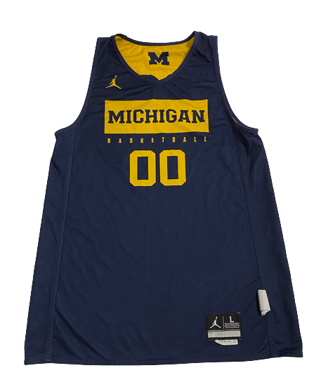 Naz Hillmon Michigan Basketball PRACTICE WORN Reversible Jersey (Size Women&