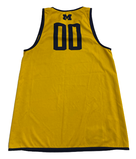 Naz Hillmon Michigan Basketball SIGNED PRACTICE WORN Reversible Jersey (Size Women&