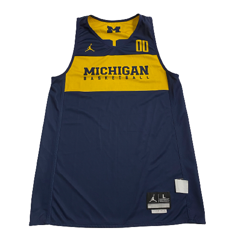 Naz Hillmon Michigan Basketball SIGNED PRACTICE WORN Reversible Jersey (Size Women&