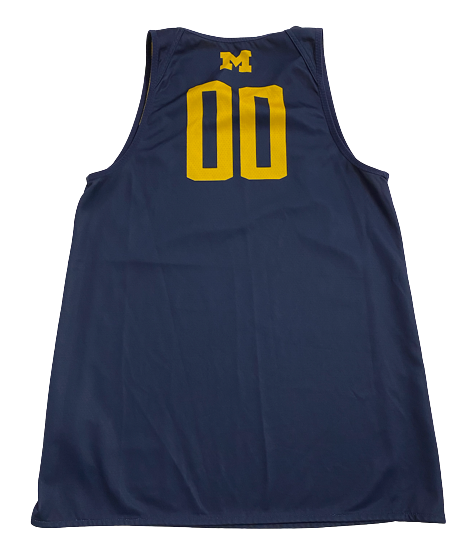 Naz Hillmon Michigan Basketball SIGNED PRACTICE WORN Reversible Jersey (Size Women&