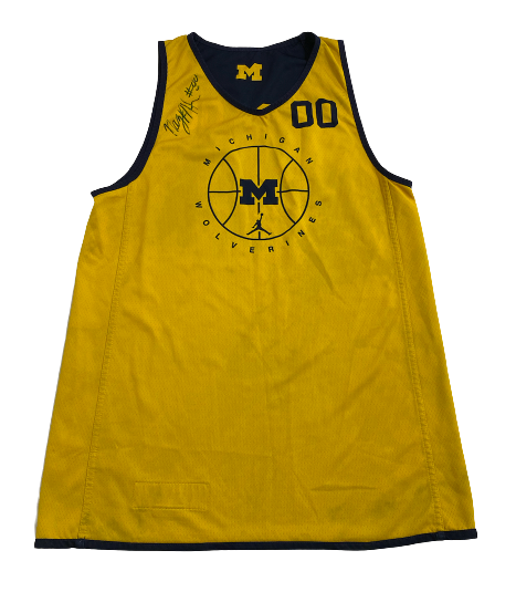 Naz Hillmon Michigan Basketball SIGNED PRACTICE WORN Reversible Jersey (Size Women&