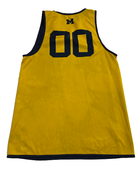 Naz Hillmon Michigan Basketball SIGNED PRACTICE WORN Reversible Jersey (Size Women&