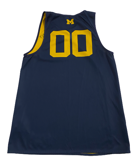 Naz Hillmon Michigan Basketball SIGNED PRACTICE WORN Reversible Jersey (Size Women&