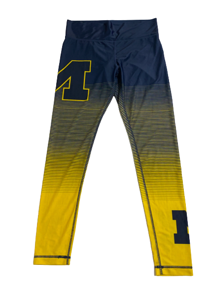 Naz Hillmon Michigan Basketball Team Issued Leggings (Size Women&