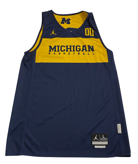 Naz Hillmon Michigan Basketball SIGNED PRACTICE WORN Reversible Jersey (Size Women&