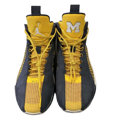 Michigan Basketball Player Exclusive Air Jordan 35 Shoes (Size 15)