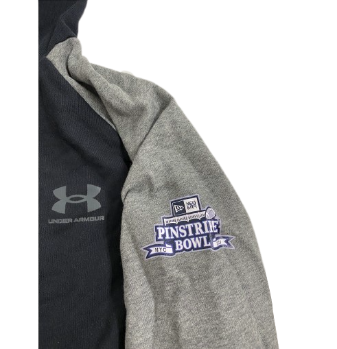 Derek Kief Maryland Football Team-Issued Pinstripe Bowl Hoodie (Size XLT)