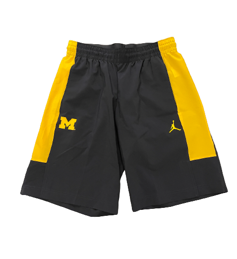 Michigan Basketball Team Issued Jordan Workout Shorts (Size M)