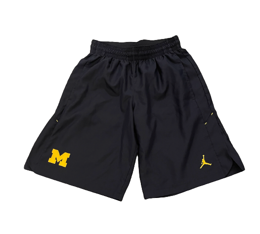 Michigan Basketball Team Issued Jordan Workout Shorts (Size M)