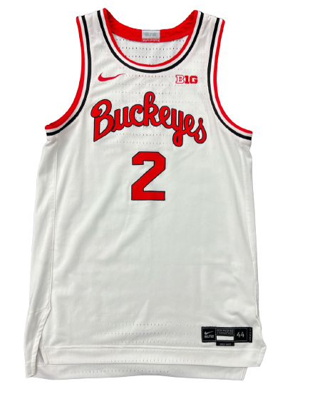 Cedric Russell Ohio State Basketball 2021-2022 Game Worn Retro Jersey (Size 44)