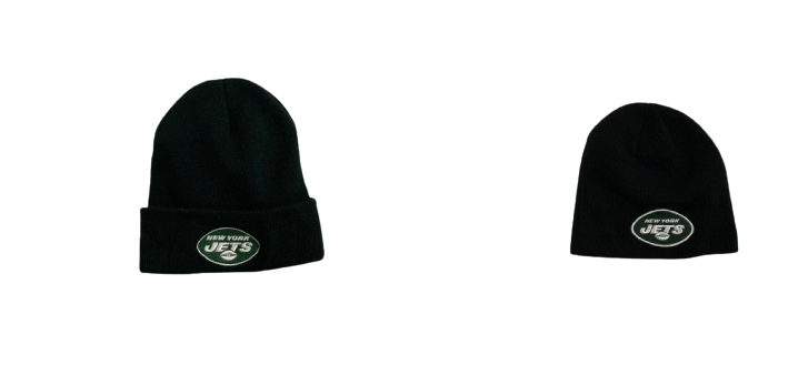 Tarik Black New York Jets Football Team-Issued Set of (2) Beanie Hats
