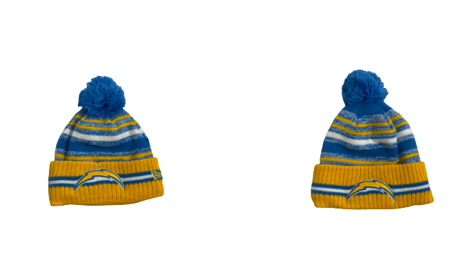 Joe Reed Los Angeles Chargers Football Team-Issued Set of (2) Beanie Hats