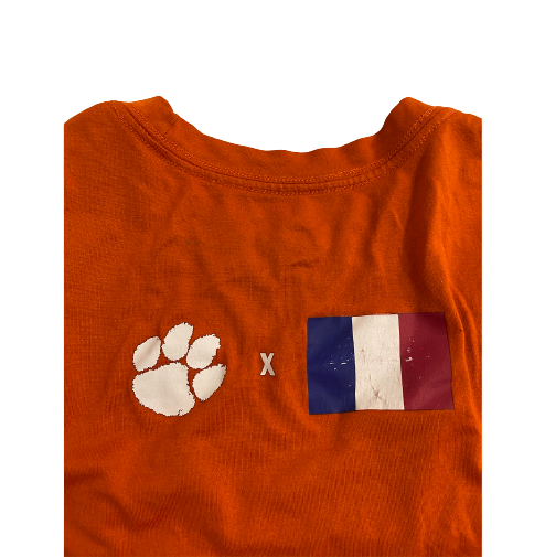Brevin Galloway Clemson Basketball Player-Exclusive Foreign Tour Long Sleeve Shirt (Size L)