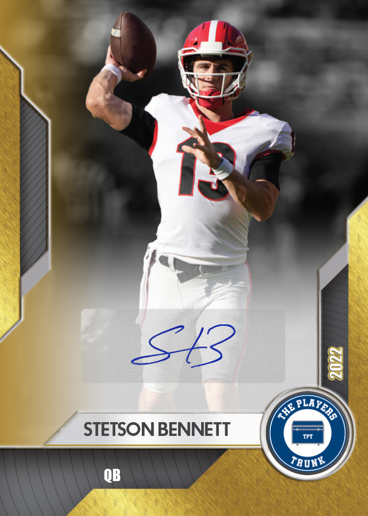 Stetson Bennett SIGNED Limited Gold Variation 1st Edition 2022 Trading Card (