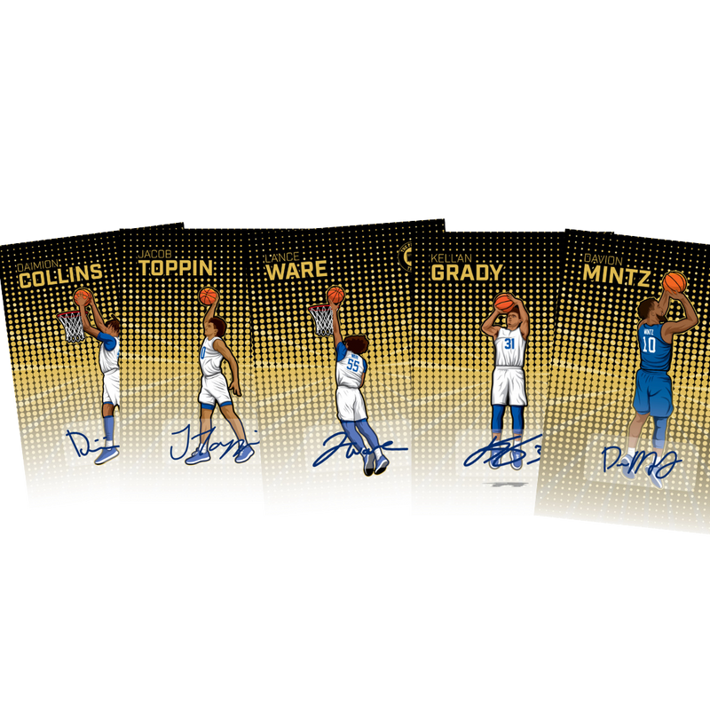 Collins/Toppin/Ware/Grady/Mintz 2022 Edition (5) Card GOLD Variation Trading Card Bundle