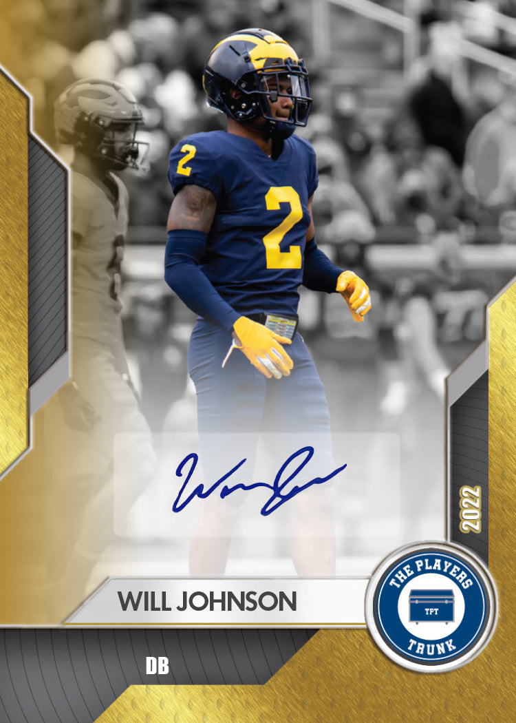 Will Johnson SIGNED Limited Gold 1st Edition 2022 Trading Card (