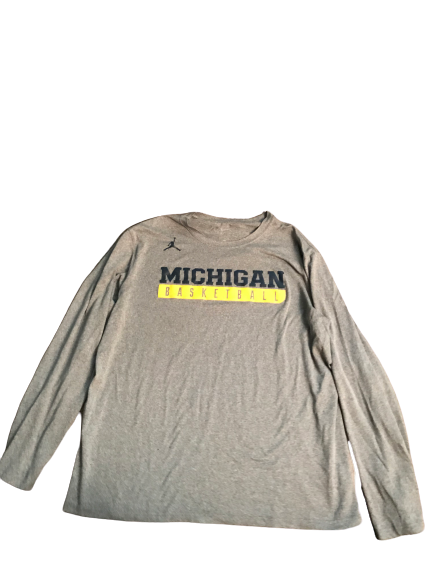 Zak Irvin Michigan Basketball Jordan Long Sleeve Shirt