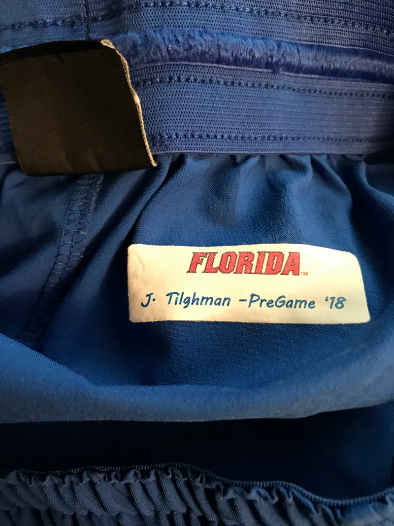 Jacob Tilghman Florida Football Jordan Pre-Game Warm Up Shorts 2018-2019 Season (Size L)